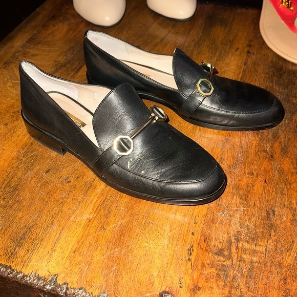 Louise Et Cie Bayne Womens Leather Slip On Round Toe Loafer Shoes Black Size 7 - Picture 8 of 10